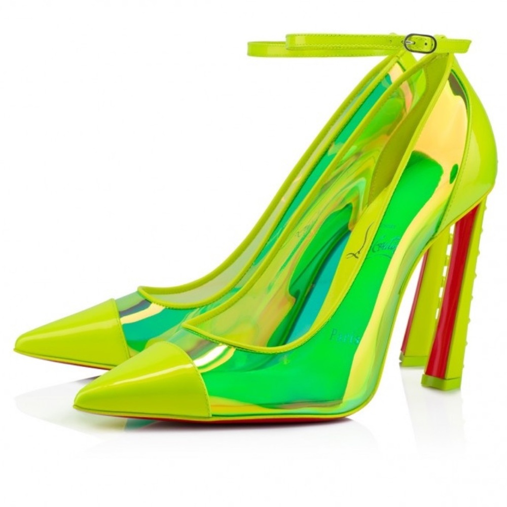 Christian Louboutin Condorapik PVC Debout Iridescent heels RETAIL 1,045